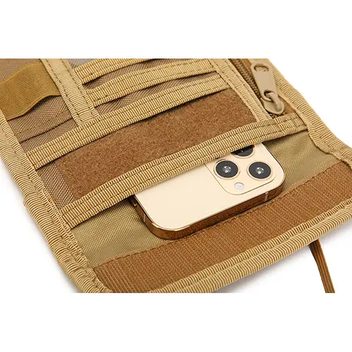 MOLLE-Compatible Tactical Document Pouch with Customizable Patch